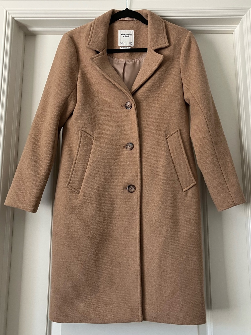 The A&F Dad Coat - Tan Wool-Blend Coat